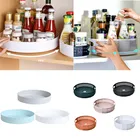 Контейнер для хранения вращающийся на 360 градусов с ручкой, многофункциональный поднос для хранения специй в ванной и кухне, нескользящий упорядоченный контейнер