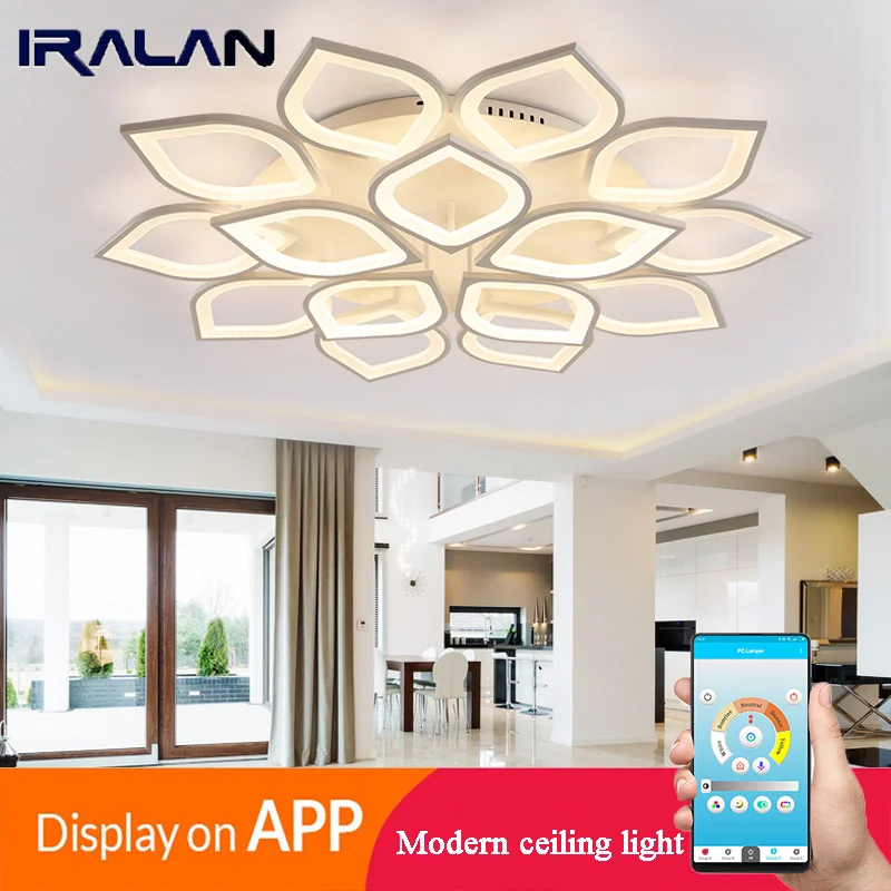 Новинка 2019 IRALAN Современная Цветочная люстра с приложением/светодиодный