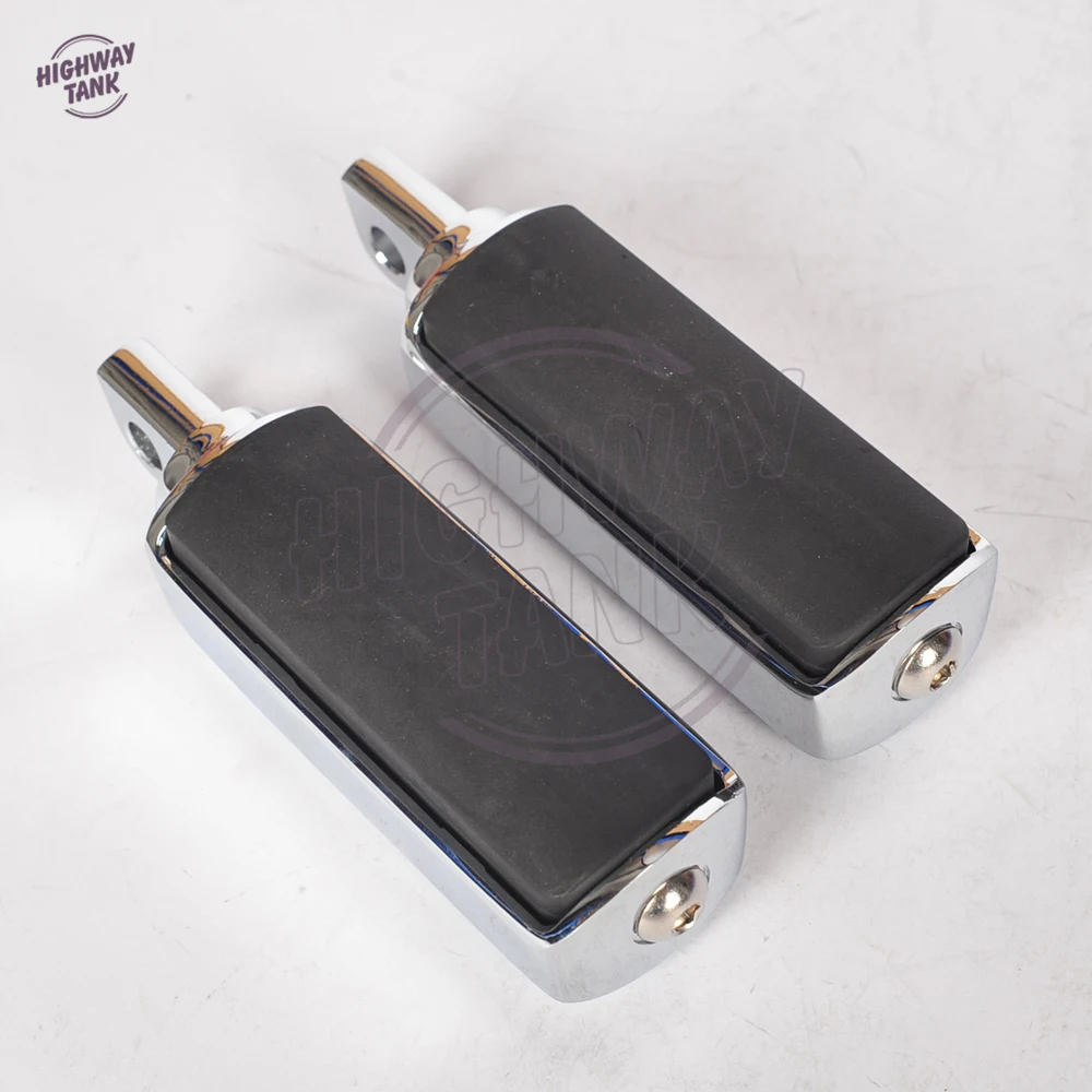 

Chrome Motorcycle Male Mount-Style Foot Pegs Footpeg Moto Foot Rest case for Harley Iron 883 Road Glide Softail
