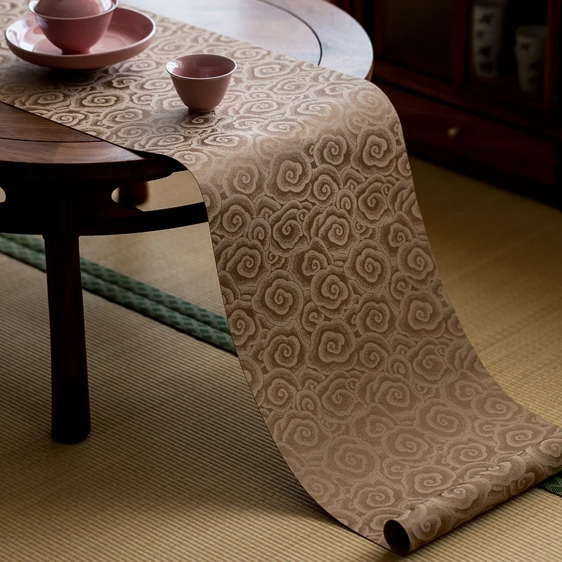 Brocade Brocade Tea Mat Waterproof Chinese Table Runner Vintage Tablecloth Tea Tray Mat Dry Pour Seats Tea Ceremony Accessories