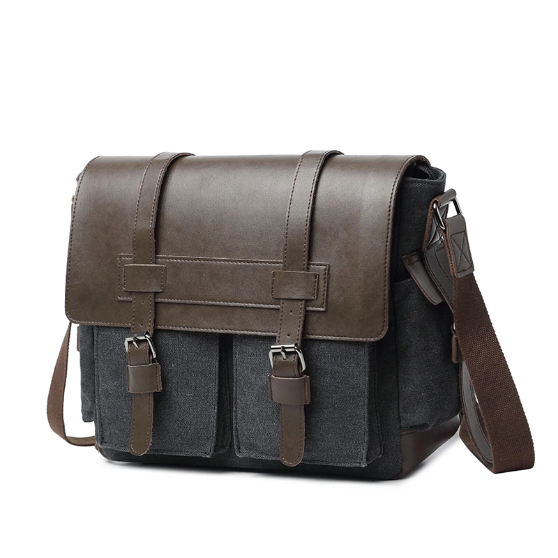 13.3 Inch Canvas Laptop Shoulder Bag Notebook Case for Men Teens School Bags Macbook Acer hp Dell |
