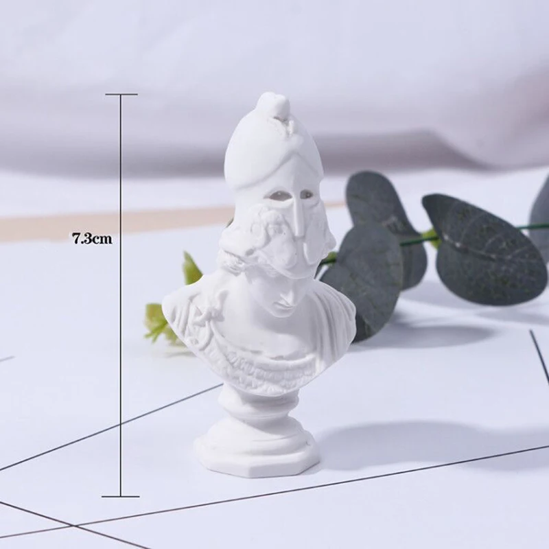 Nordic Modern Small Plaster Statue Art Fan Resin Sculpture Drawing Sketch Bust Cast Figure Model Decoration | Дом и сад