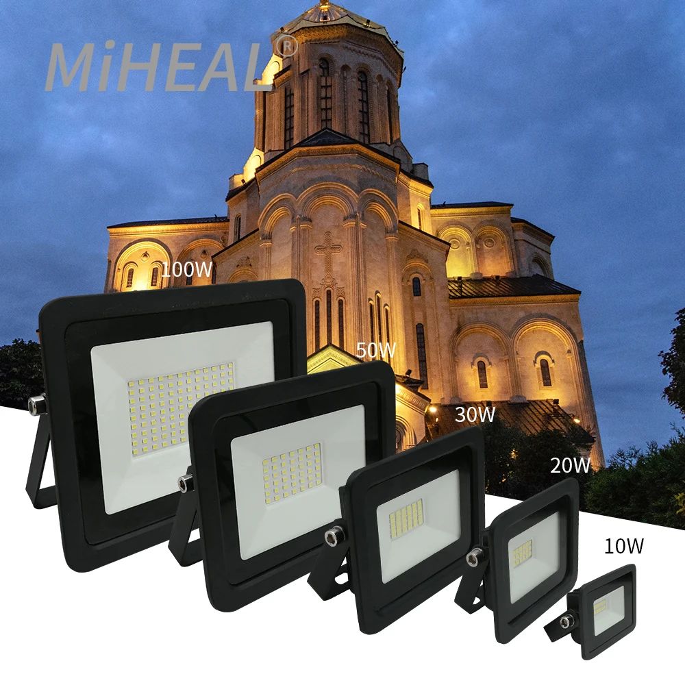 Светодиодный промышленный светильник Уличный настенный с прожектором IP68 110 В/220 В