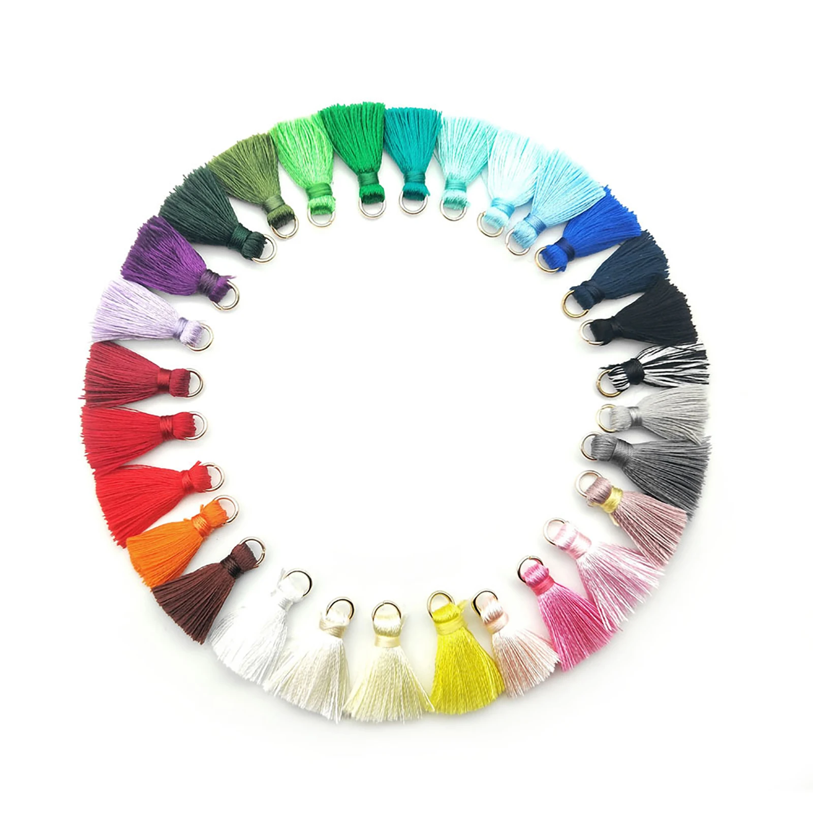 10pcs Polyester Tassels Charms Mini Tassel Pendants For Jewelry Making Supplies Bracelet Necklace Findings Components Materials | Украшения