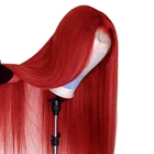 Красный T Part Bone прямой парик HD кружевная часть парик кудрявый имбирь кружевные передние человеческие волосы парики предварительно выщипанные кружевные парики для женщин