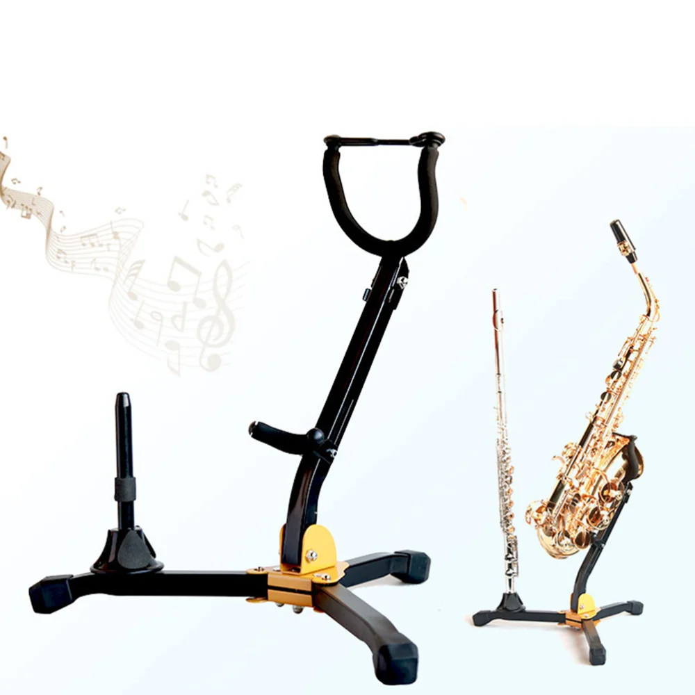 

Foldable Portable Alto Tenor Saxophone Stand Sax Tripod Holder Instrument Saxophone Accessories for Saxophone Clarinet Flute (Bl