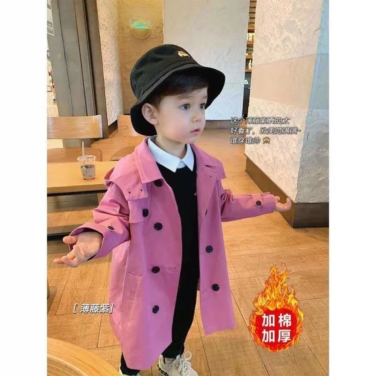 Повседневное плотное хлопковое пальто в английском британском стиле для