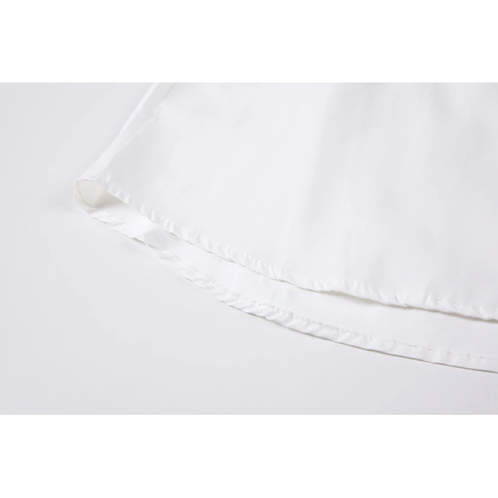 

YUANYUANJYCO Spring Autumn Women Casual Fashion Blouse XFSCS43 Korean Print Loose Long Sleeve Shirts Turn-Down Collar White Tops