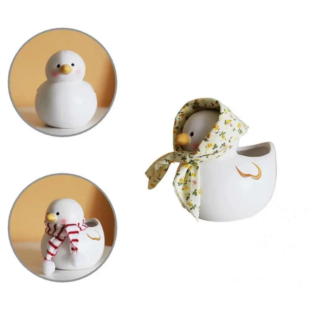 

Mini Fashion Flower Pot with Removable Headscarf Lightweight Succulent Plant Pot Cartoon for Home