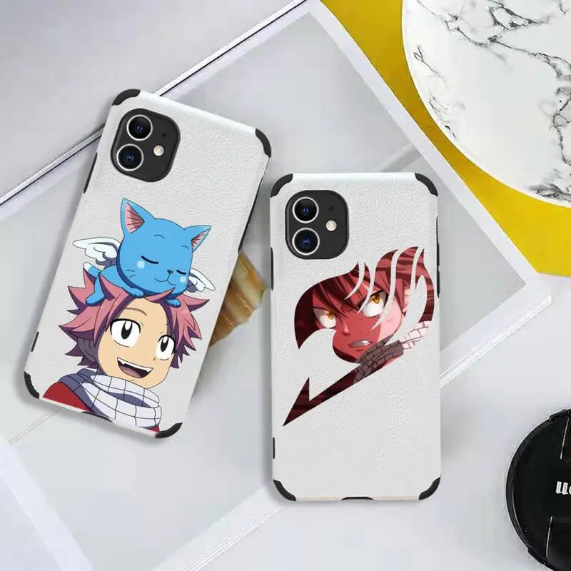 

Anime Fairy Tail Phone Case Lambskin Leather For iphone 12 11 8 7 6 XR X XS PLUS MINI PLUS PRO MAX Shockproof