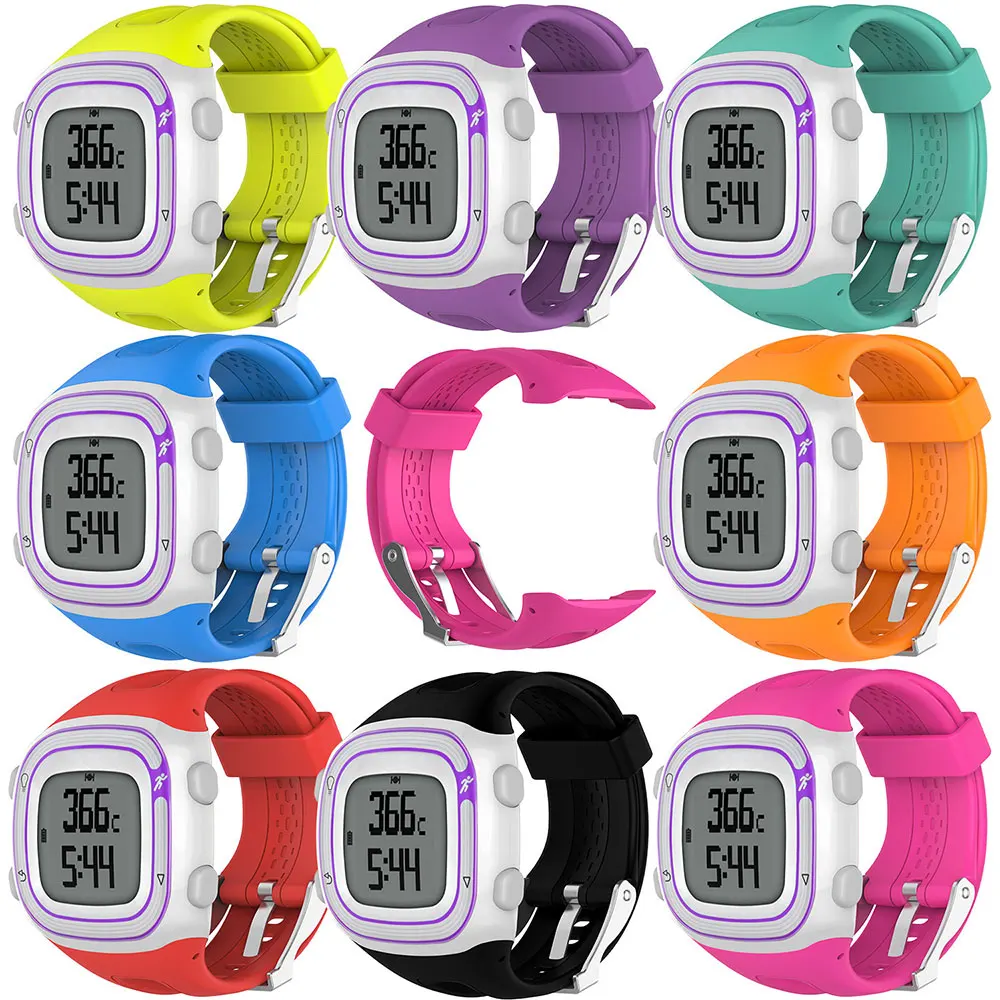 

25cm 22cm Silicone WatchBand For Garmin Forerunner 10 15 GPS Sports Running Watch Wristband Protective Cover Case Bracelet Strap