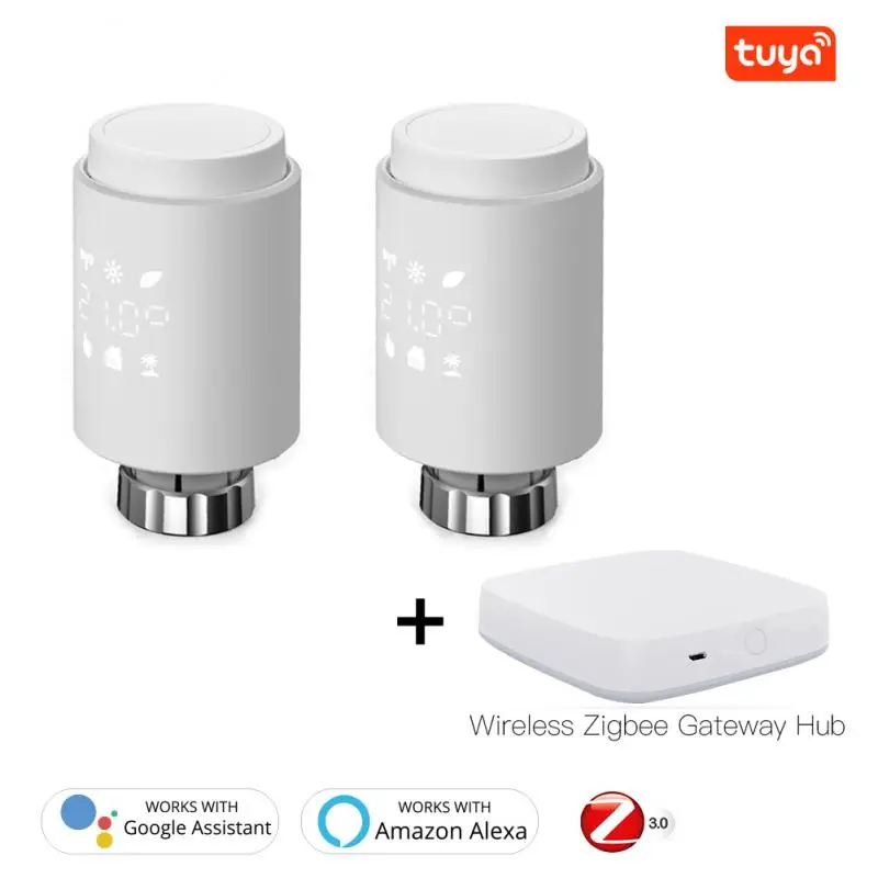 

ZigBee3.0 Tuya Smart Radiator Actuator Programmable Thermostatic Radiator Valve Temperature Controller Voice Control Via Alexa