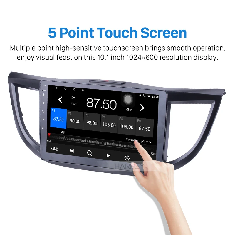 GPS навигатор Harfey 2din Android 10 0 для 2011 2015 Honda CRV пульт дистанционного управления Bluetooth