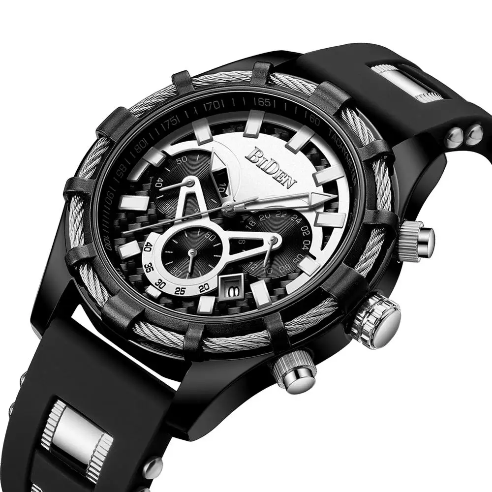 BIDEN джентльменские часы водонепроницаемые Бизнес Мужские Модные Аналоговые