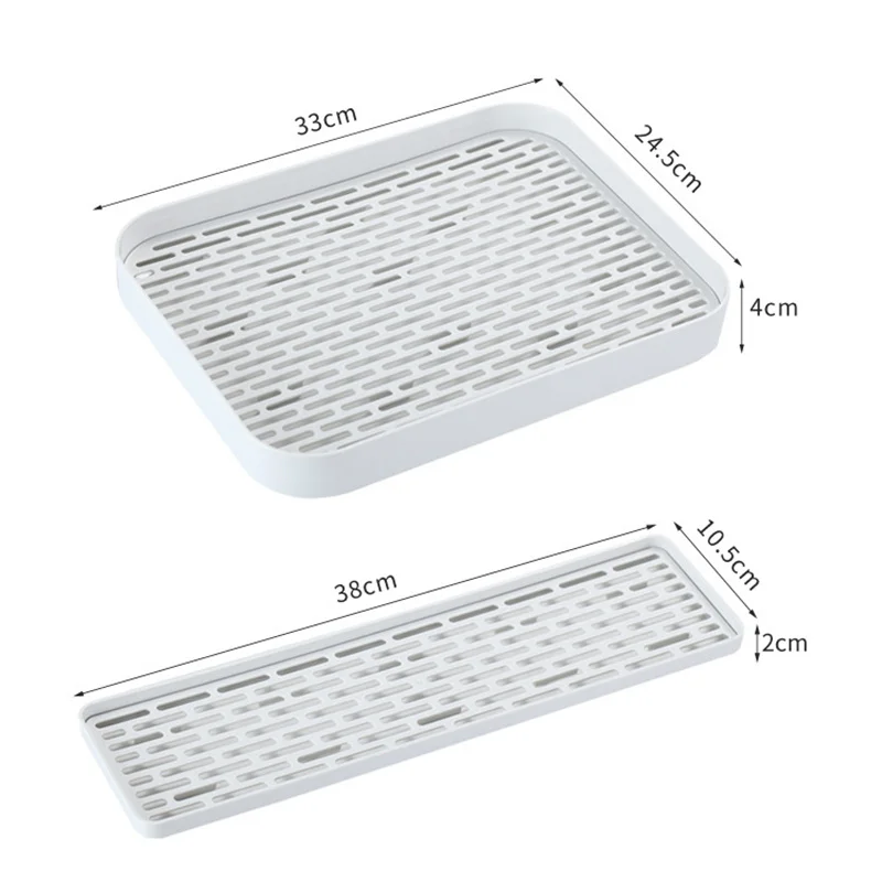 

Double Layer Dish Drainer Plate Vegetable Fruit Tray Kitchen Accessory Multifunctional Non-slip Drying Table Rack Decorative