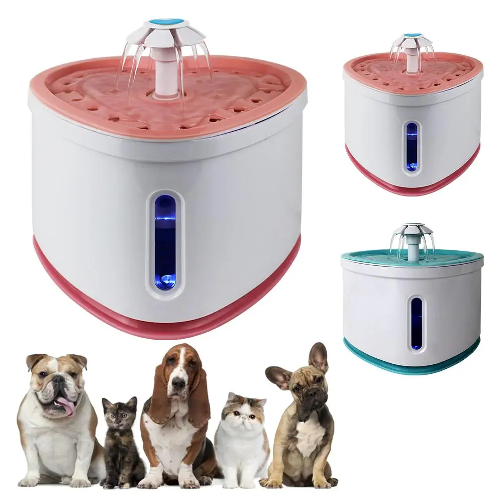 Автоматический диспенсер для воды в форме сердца домашних животных фонтаны
