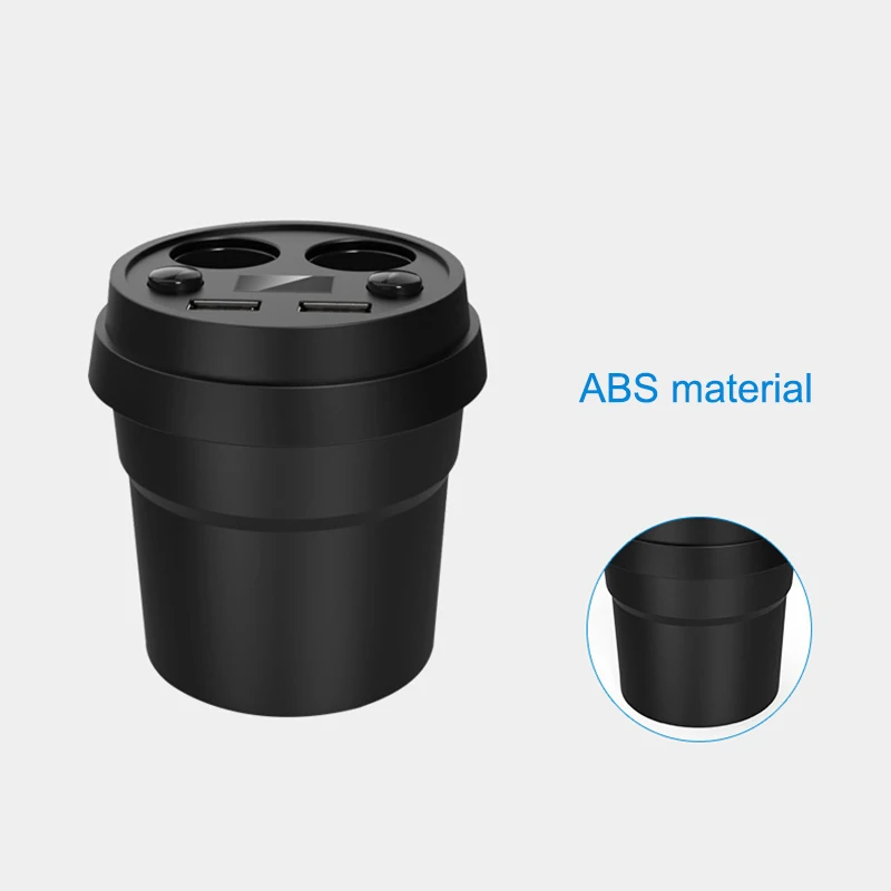 Автомобильное зарядное устройство 2 USB чашки разъем питания адаптер