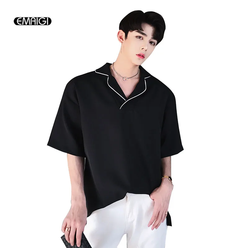 Мужская и женская пижама Повседневный пуловер рубашка уличная мода с коротким