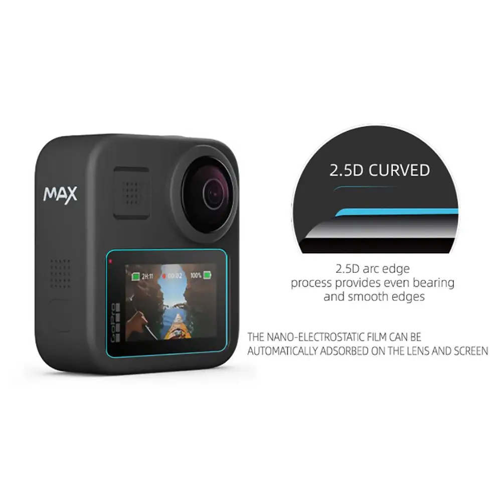 Acekool HD закаленное стекло аксессуары для спортивной камеры GoPro Max защита экрана