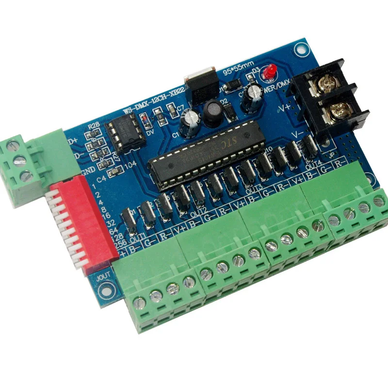Светодиодный декодер 9CH DMX512 9-канальный DMX 3P контроллер постоянного напряжения