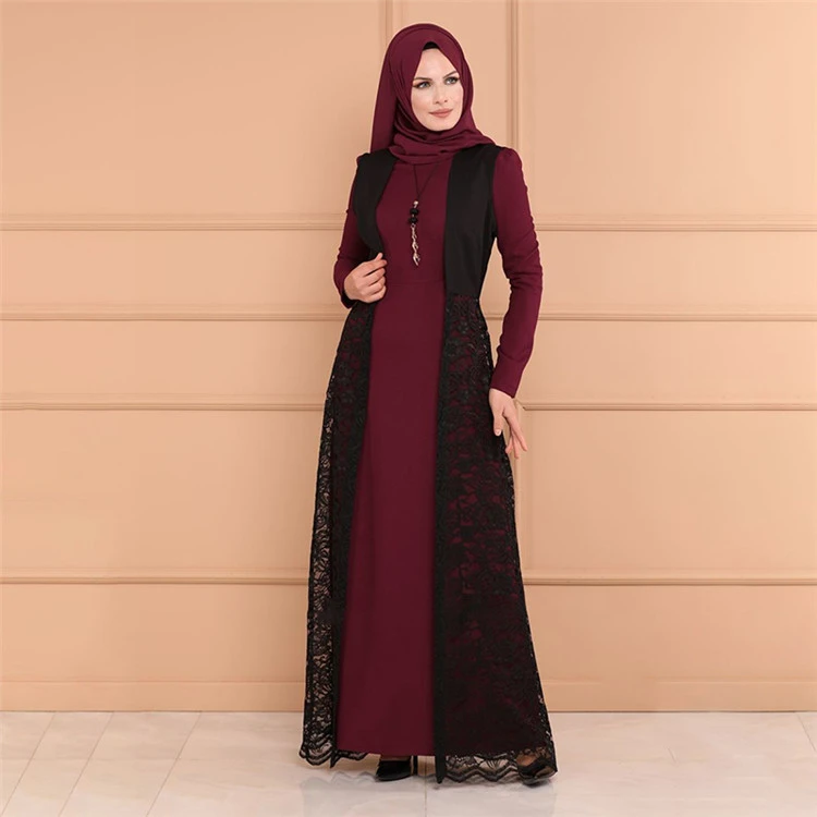 WEPBEL Арабская Дубай тонкая облегающая однотонная модная абайя с длинным рукавом