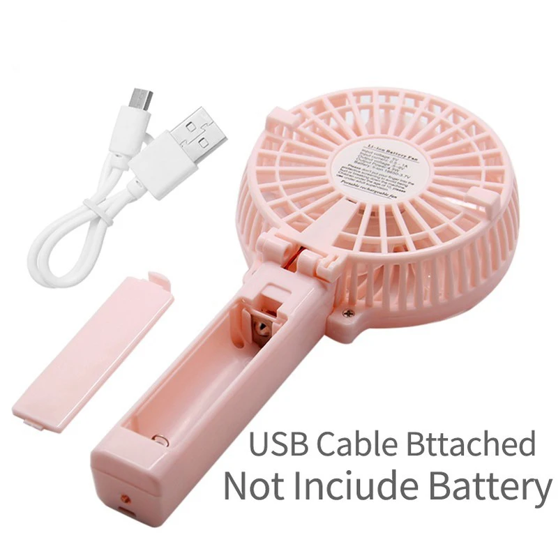 

2021 Mini Portable USB Battery Fan Ventilation Foldable Air Conditioning Desktop Fans Cooler Mini Operated Hand Held Cooling Fan