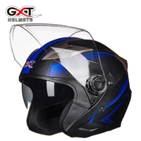 gxt motorcycle helmet half face abs motorbike helmet electric safety double lens helmet moto casque for womenmen casco moto