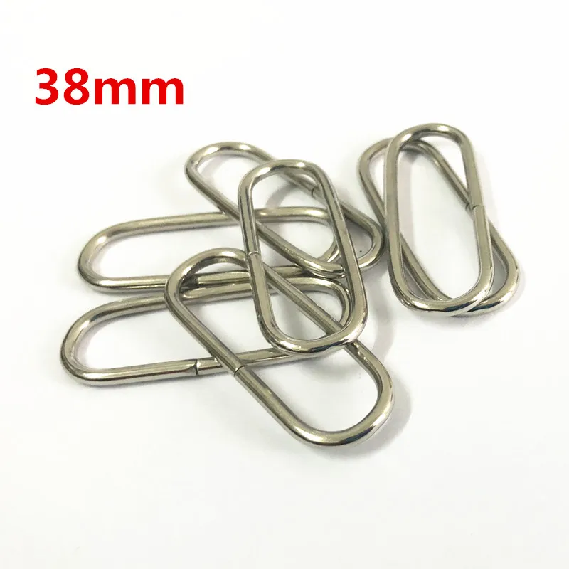 NO13 38mm Silver 100 шт. металлическое овальное кольцо пряжки для одежды часов аксессуары для рукоделия Швейные 16 мм 20 мм 25 мм 32 мм 35 мм 38 мм 50 мм 65 мм - Цвет: NO13 38mm Silver