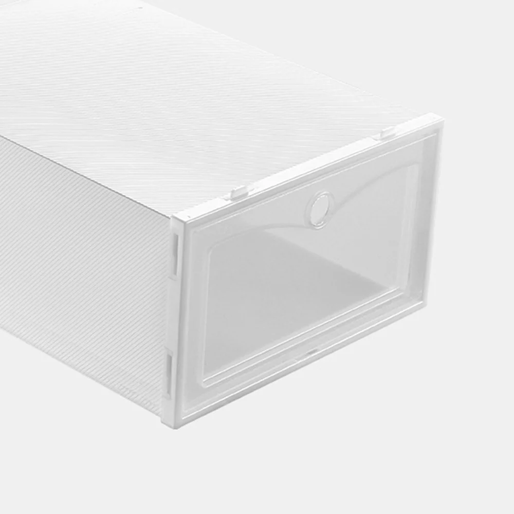 

6Pcs 33x23x13cm Shoes Case Thicken Shoes Box Style Shoe Storage Box White