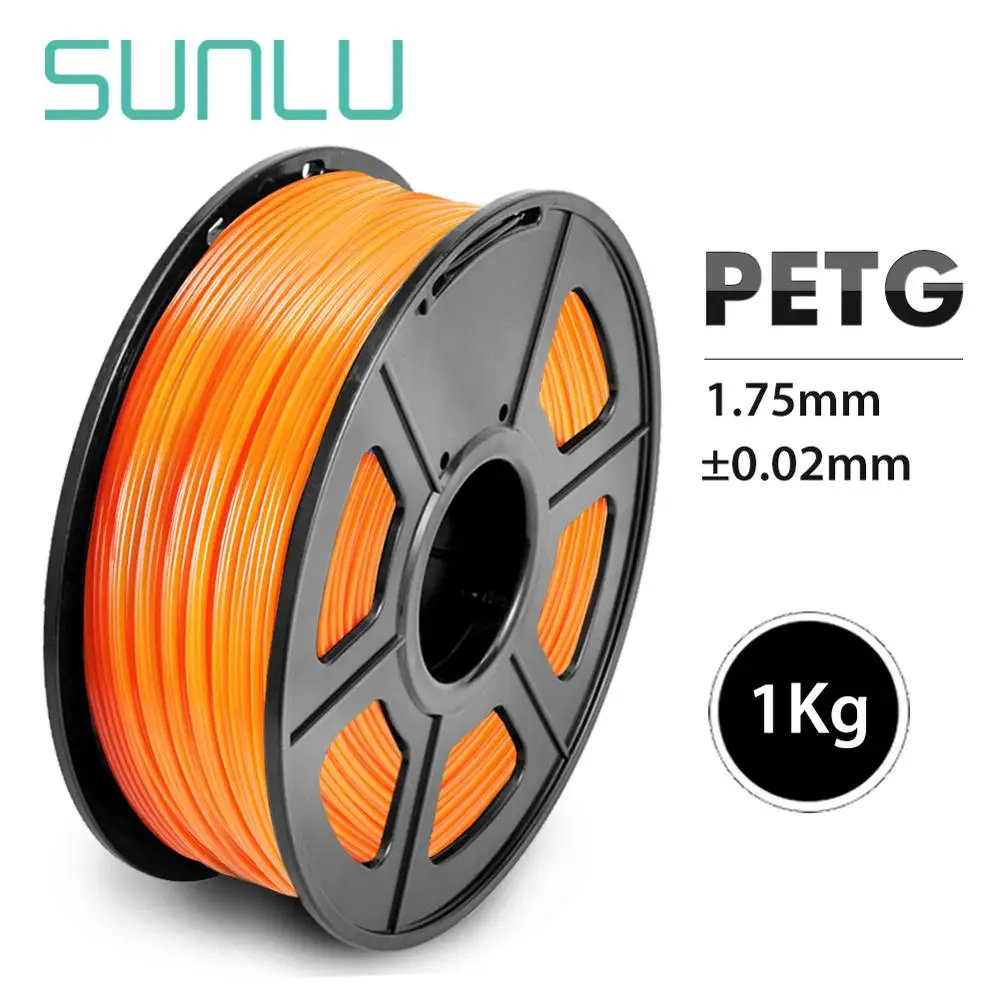 SUNLU 1,75 мм PETG Оранжевый 3d принтер нить мерная точность+/-0,02 мм 2,2 фунтов(1 кг) катушка 1,75 мм PLA 3D нить