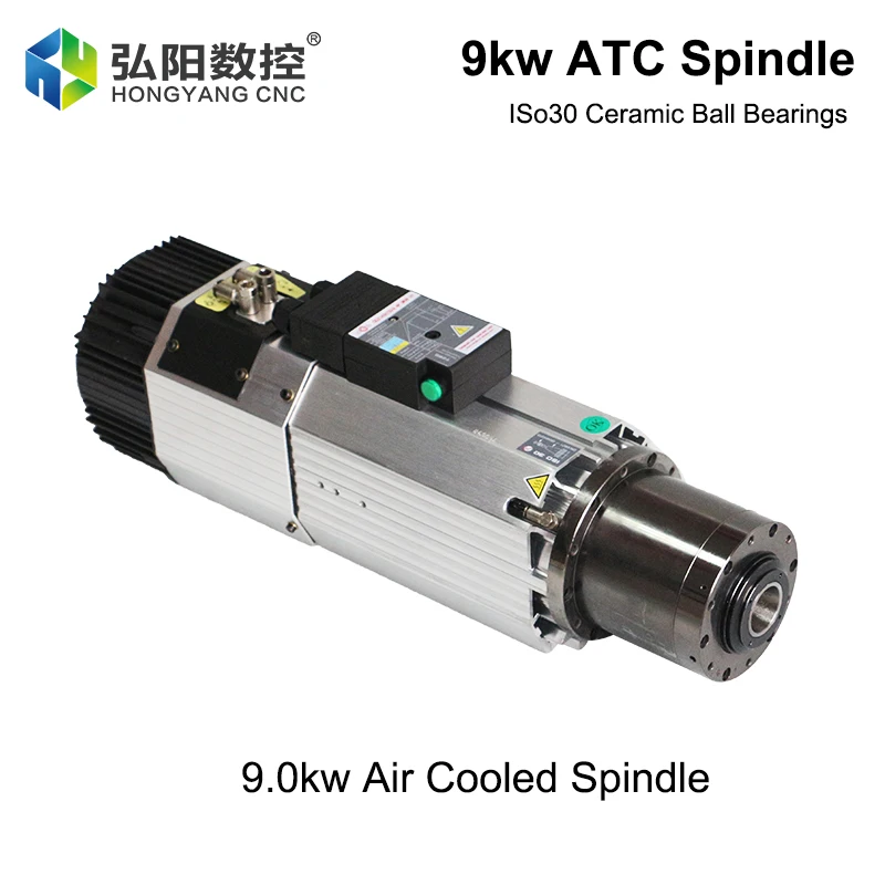 

Automatic Tool Change Spindle 9.0kw ATC Spindle ISO30 380v Air-Cooled Manual Tool Change Spindle Motor, Used For Wood Carving