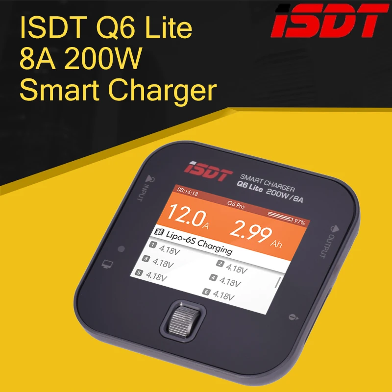 ISDT Q6 Lite 8A 200 Вт Lipo зарядное устройство/зарядное устройство Dis цифровое умное DC 2 6S