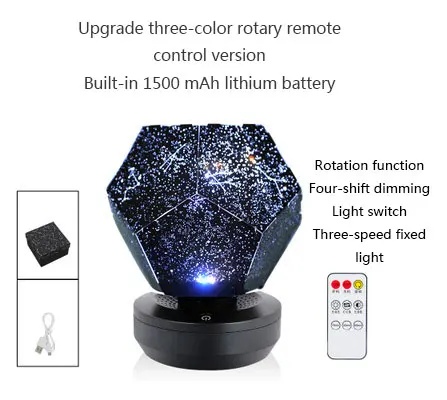 Upgrade tricolor Шестигранник Забавный Звездный светильник s DIY домашний планетарий музыкальная шкатулка Bluetooth проектор светильник светится в темноте лучший рождественский подарок - Цвет: Upgrade tricolor