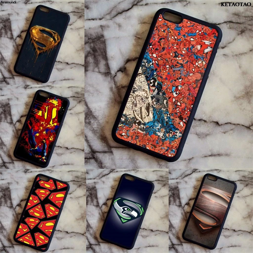 KETAOTAO крутые золотые чехлы для телефонов с логотипом Супермена из стали iPhone 4S 5C 5S 6