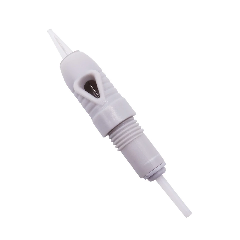 100 шт./лот одноразовые винтовые стерилизуемые картриджи с серыми тату иглами 8 мм