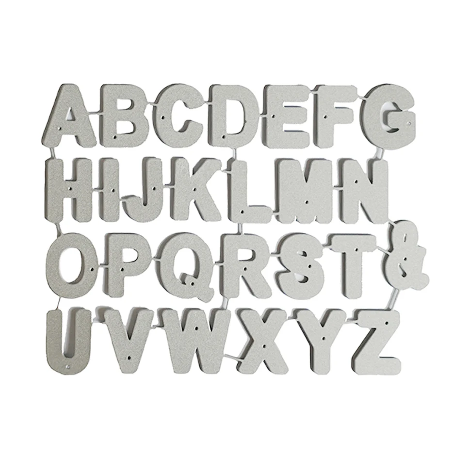 Алфавитные буквы вырубные штампы искусственная кожа бумажная карта тиснение