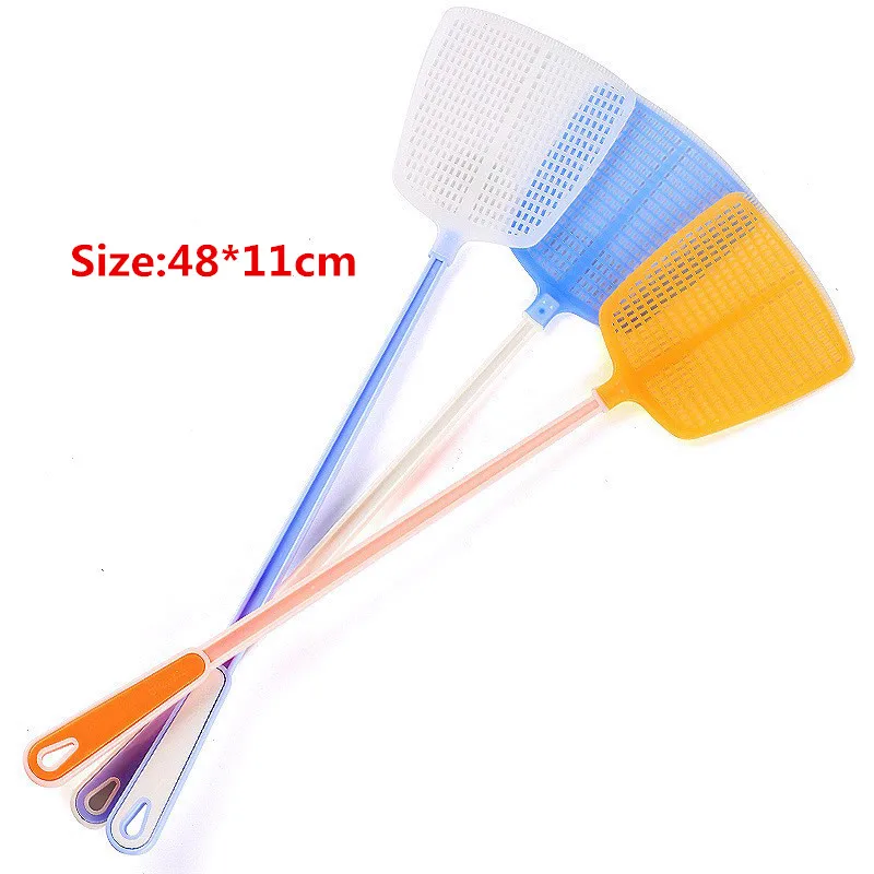 

1Pcs Durable Hollow Household Long Handle Plastic Fly Trap Mosquito Swatter Fly Killer Hand Manual Flapper Pest Control