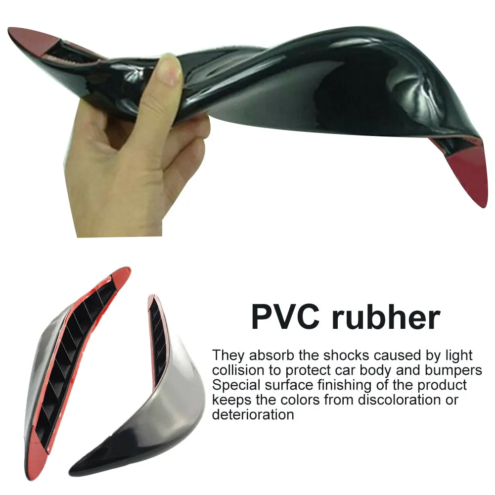 

2Pcs Auto Car Front Rear Bumper Corner Guard Cover Strip Anti-Scratch Protector For the front/rear Car Bumper Guard Strip