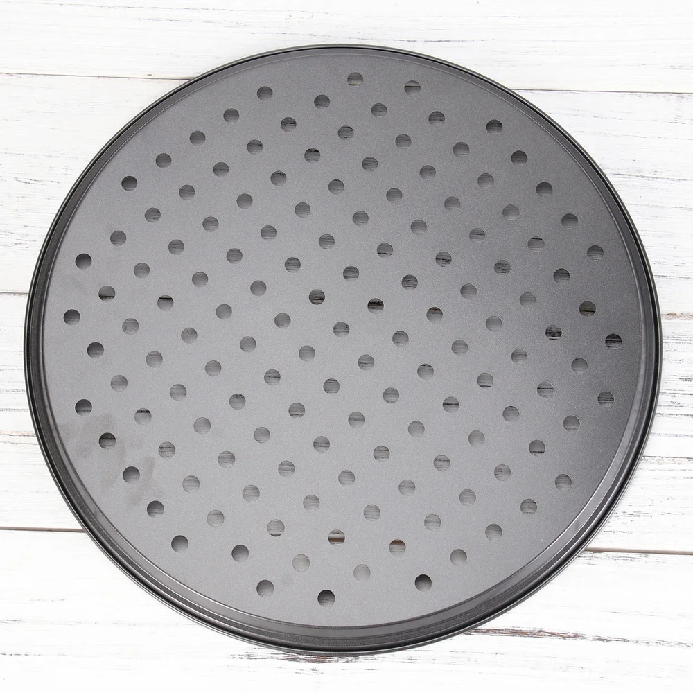 12-дюймовый антипригарная сковорода для пиццы противень выпечки с отверстиями