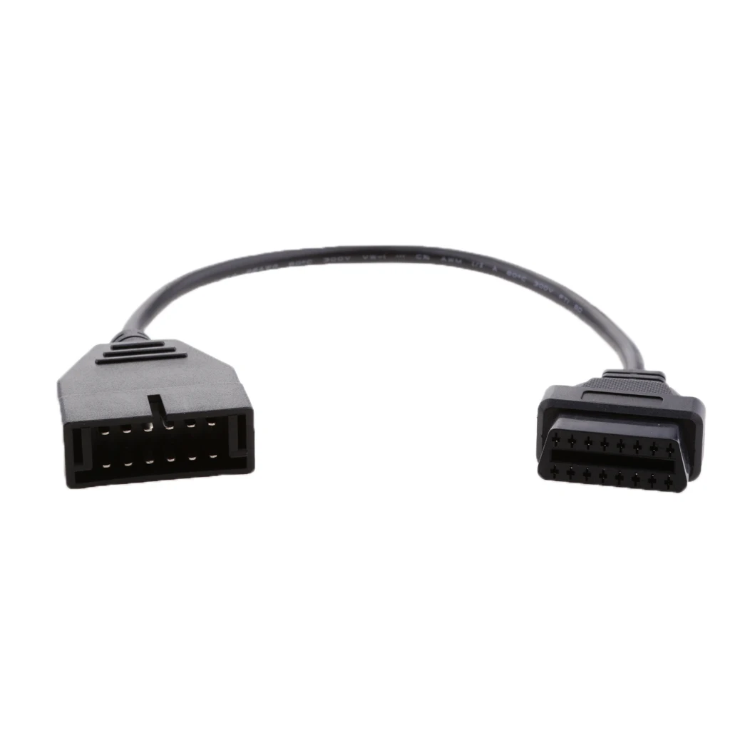 Автомобильная ошибка крепления 12 Pin до 16 Pin OBD2 OBDII кабель сканера адаптер для GM
