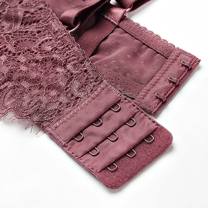 Комплект женского нижнего белья прозрачный кружевной бюстгальтер на косточках