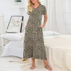 Летнее женское Платье 2021 женское однотонное летнее свободное Повседневное Платье с коротким рукавом и карманами элегантное женское вечернее длинное Платье