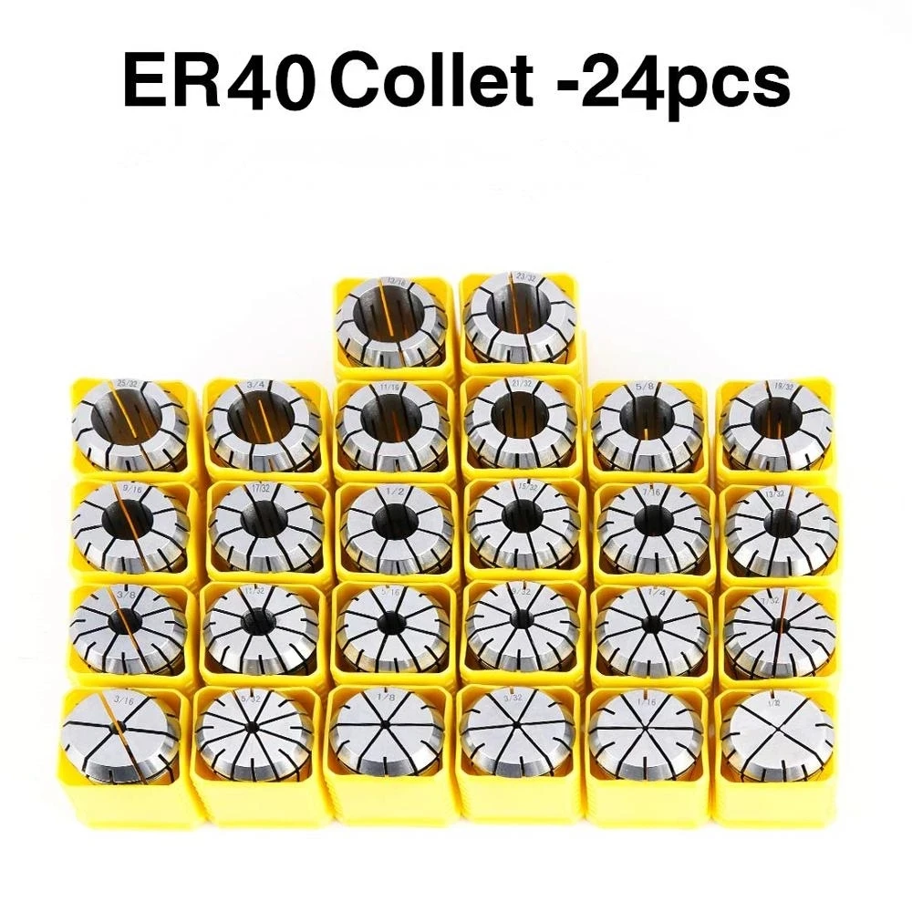 

From 6mm to 26mm ER40 Collet Tool Precision Spring Collet 1Pcs CNC Collet Chuck For Milling Lathe Tools and Spindle Motors