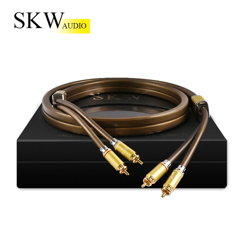 SKW аудио кабель 2RCA к 6N OCC коаксиальный 1 м 5 2 3 для домашнего кинотеатра усилитель DVD