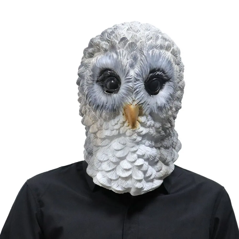 Animal Mask Owl Face Eaglet Halloween Costume Bird Latex Purge Masquerade Party Hawk Cosplay Realistic Props | Дом и сад