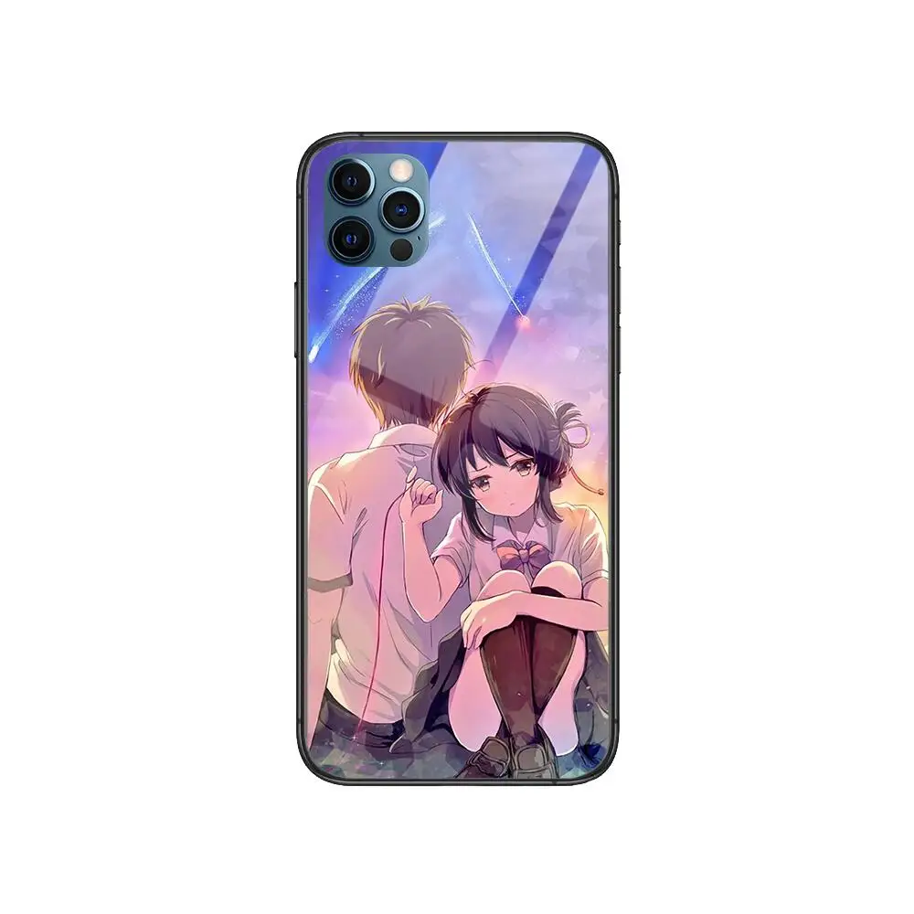 

Anime Your name couple case Anime Style Phone Case cover For iphone 12 pro max 11 8 7 6 s XR PLUS X XS SE 2020 mini black cel