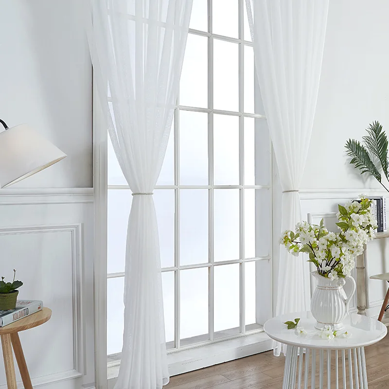 Современные однотонные оконные дверные занавески для гостиной драпированные
