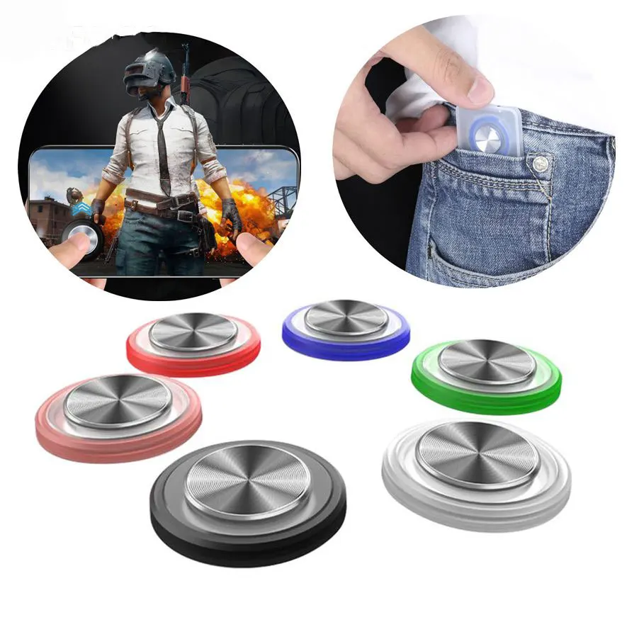 

Round Game Joystick Mobile Phone Rocker For Iphone Android Tablet Metal Button Controller For PUBG Controller With Suction Cup