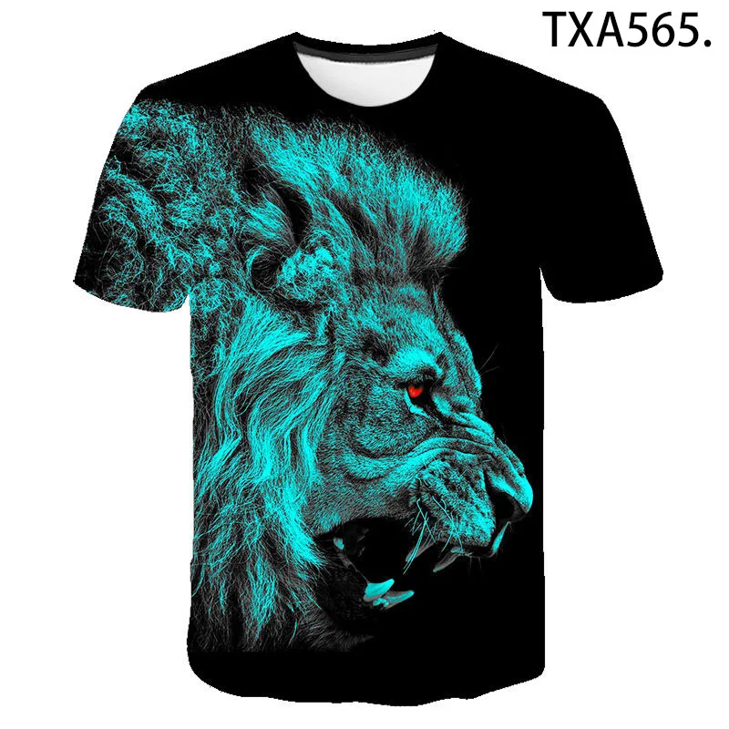 

New Summer Animal Lion 3D T Shirts Casual Men Women Children Fashion Short Sleeve Boy girl Kids Printed Cartoon Cool Tops Tee