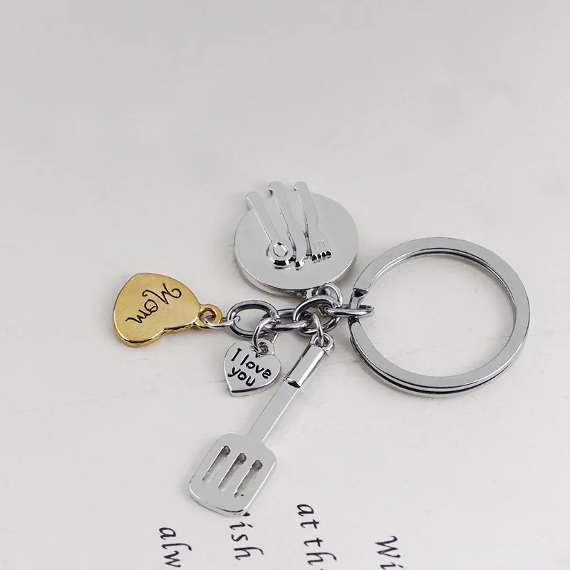 Я Люблю Тебя мама кухонный гаджет нож вилка и лопатка сковорода брелок подарок